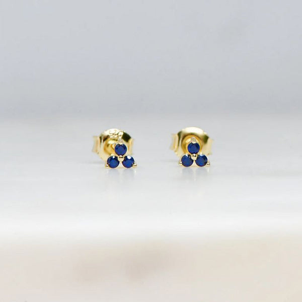 Tiny Sapphire Stud Earrings