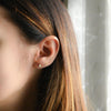 White Opal Stud Earrings